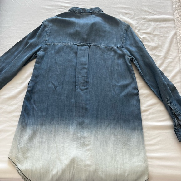 Chambray Button Down Shirt Dress - Picture 3 of 3